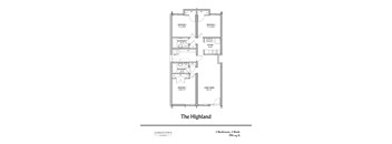 A floor plan for a 3 bedroom, 2 bath home by Jamestown Homes.