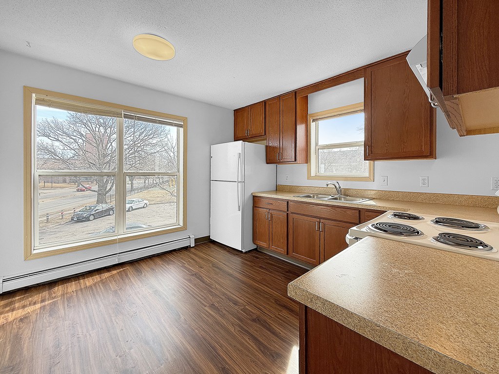 A Kitchen at 910 25th ave S with white appliances