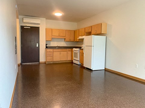 Open Kitchen concept of an apartment at Gateway Lofts in North Minneapolis