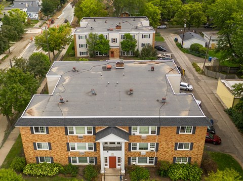 An aerial view of