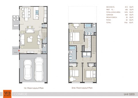 3203 Floor Plan at Lakeside Conroe, Texas, 77356