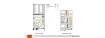 A floor plan for a unit at Balmoral shows two bedrooms, a living area, a garage and a porch.
