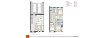 3 bedroom 2.5 bathroom  3231 Floor Plan at The Residences at Rayzor Ranch, Texas
