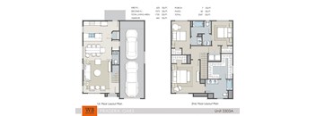 3 bedroom 2.5 bathroom Floor Plan 3303 at Pradera Oaks, Bonney, TX, 77583