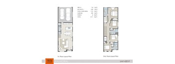 Two floor layout plans for a unit 4201F by WB Balmoral.