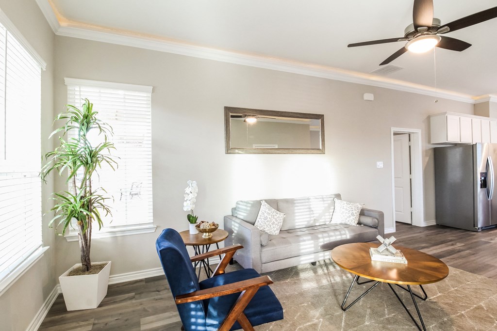 Large Living Room with natural lighting