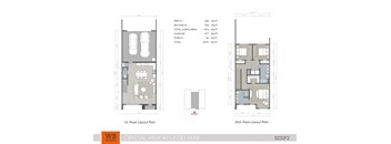 a floor plan of a house with a bedroom and a living room