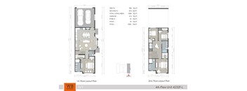 Two floor plan images for a 4A-Plex-Unit 4232F-L with a total living area of 2306 square feet.