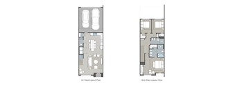 Two floor layout plans for a building.