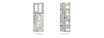 Two floor layout plans for a building.