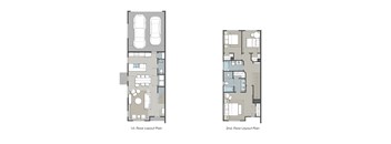 Two floor layout plans for a building.