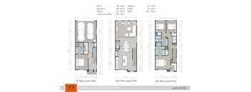 Three floor plans for a property at Parkway at Eldridge, Unit 4193C.