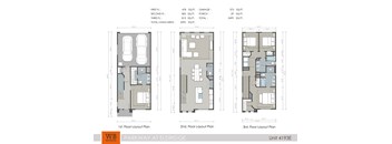 A floor plan for a property at Parkway at Eldridge Unit 4193E shows three different levels.