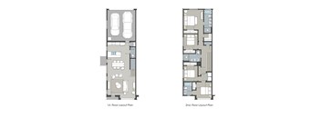 Two floor layout plans for a building.