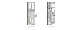 Two floor layout plans for a building.