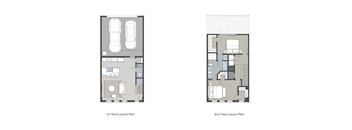 Two floor layout plans for a house.