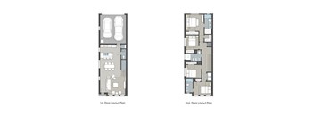 Two floor layout plans for a building.