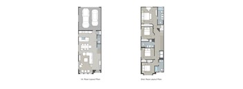 Two floor layout plans for a building.