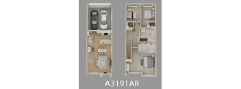 A 3191AR floor plan shows a living room, two bedrooms, a kitchen, and a garage.