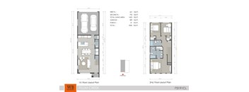 A floor plan for a two-story home with a garage and living areas.