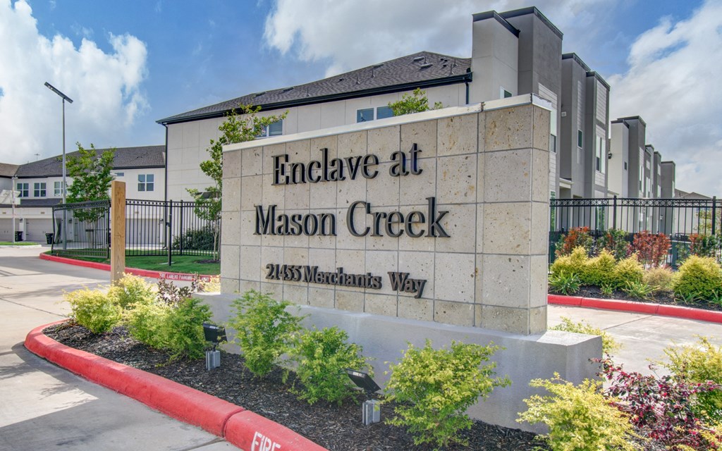 the sign in front of a building at Enclave at Mason Creek, Katy,Texas