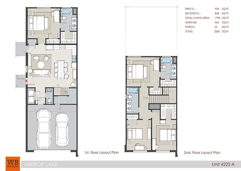 4 Bedroom 3.5 Bath Floor Plan at Mirror Lake Pearland, Pearland, Texas