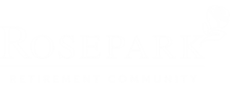 A logo for a retirement community named RosePark.