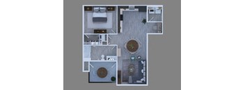 Image of one bedroom floor plan.