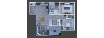 Image of two bedroom floor plan.