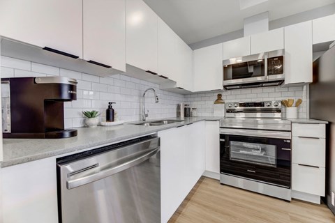 49th Battalion Edmonton apartment kitchen
