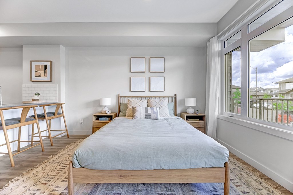 49th Battalion studio apartment bedroom
