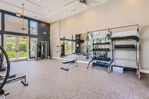 the gym at the reserve at riverdale apartments in riverdale, nj