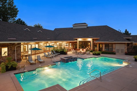 A house with a pool in the backyard.