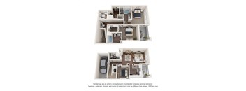 2 bedroom floor plan  the villas at spring creek apartments