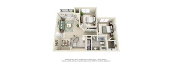 a floor plan is shown in this rendering