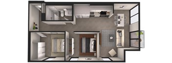 A black and white image of a floor plan of a house.