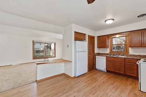 the kitchen is clean and ready for us to use