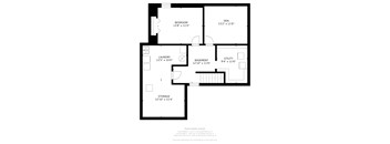 A black and white image of a floor plan for a house.