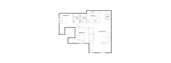 3 Bed 2 Bath Floorplan at Vintage Pads Apartments, San Marcos