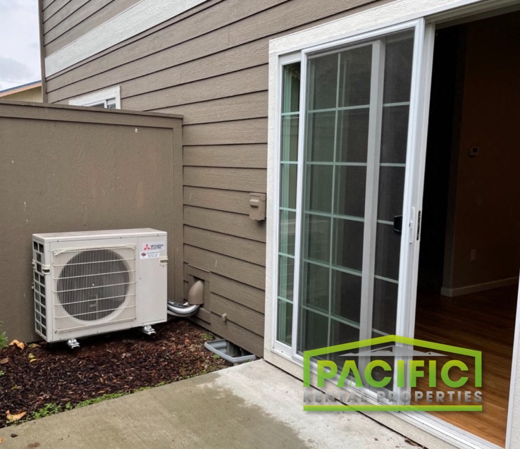a air conditioning unit outside of a house
