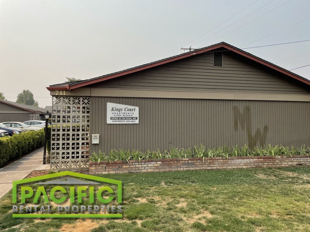 a building with a sign on the side of it