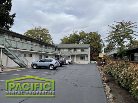 the parking lot of the pacific terminal properties building