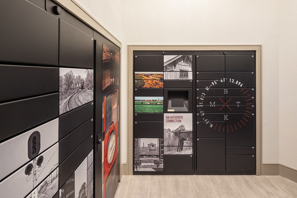 a clock on a wall in a hallway next to a door