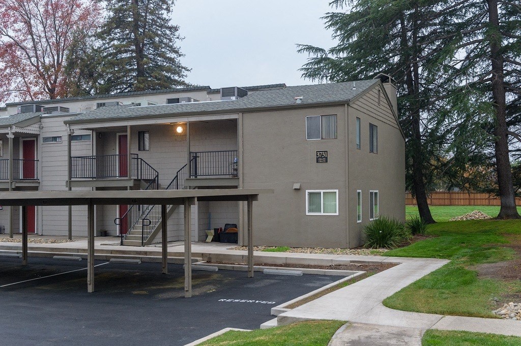 Residential Building Exterior and Parking Awnings