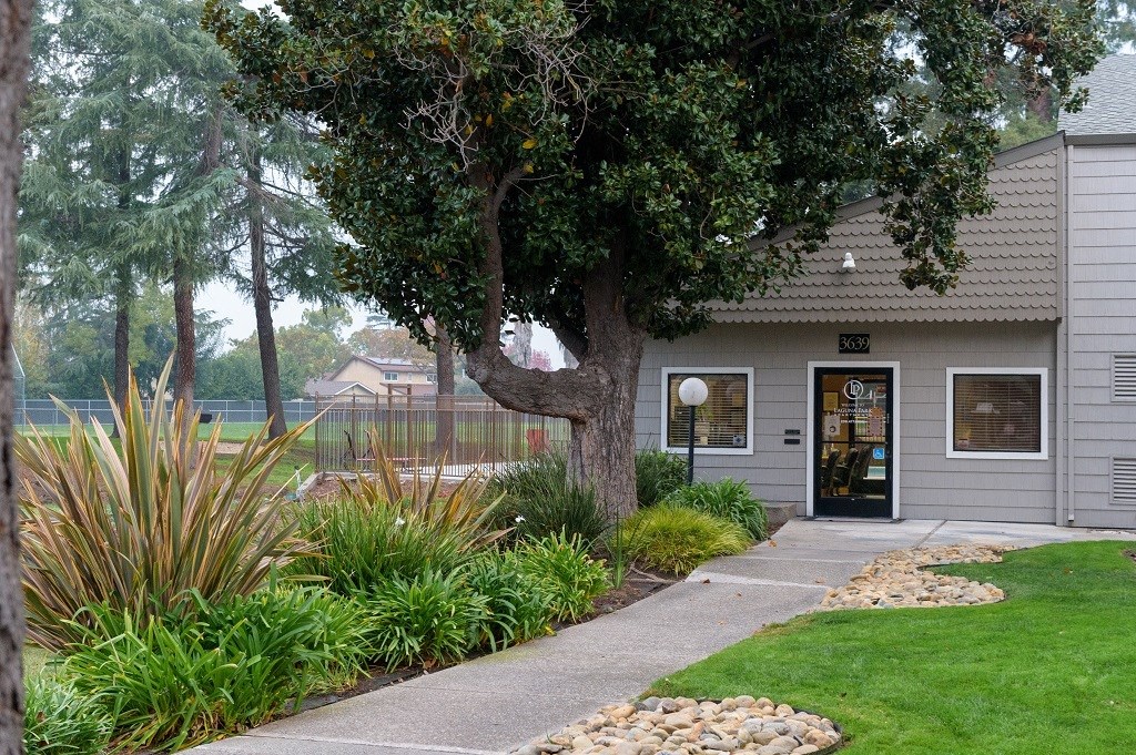 Walkway up to the front of Leasing Office