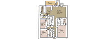 Birdcage Village - Albatross floorplan