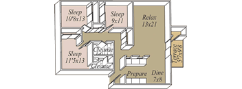 Birdcage Village - Meadowlark floorplan