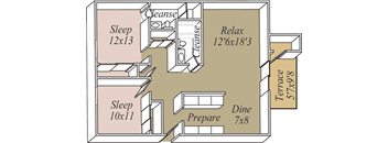 Birdcage Village - Sandpiper floorplan