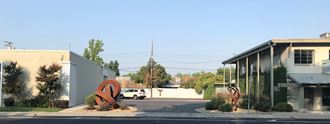 Gratitude sculptures and parking lot - Photo Gallery