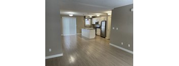 Living room, kitchen view